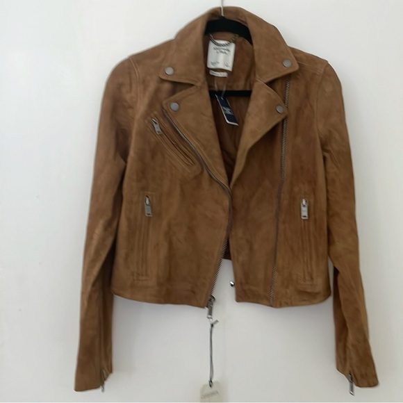 Abercrombie & Fitch Genuine Suede  Cropped Jacket - Picture 1 of 4